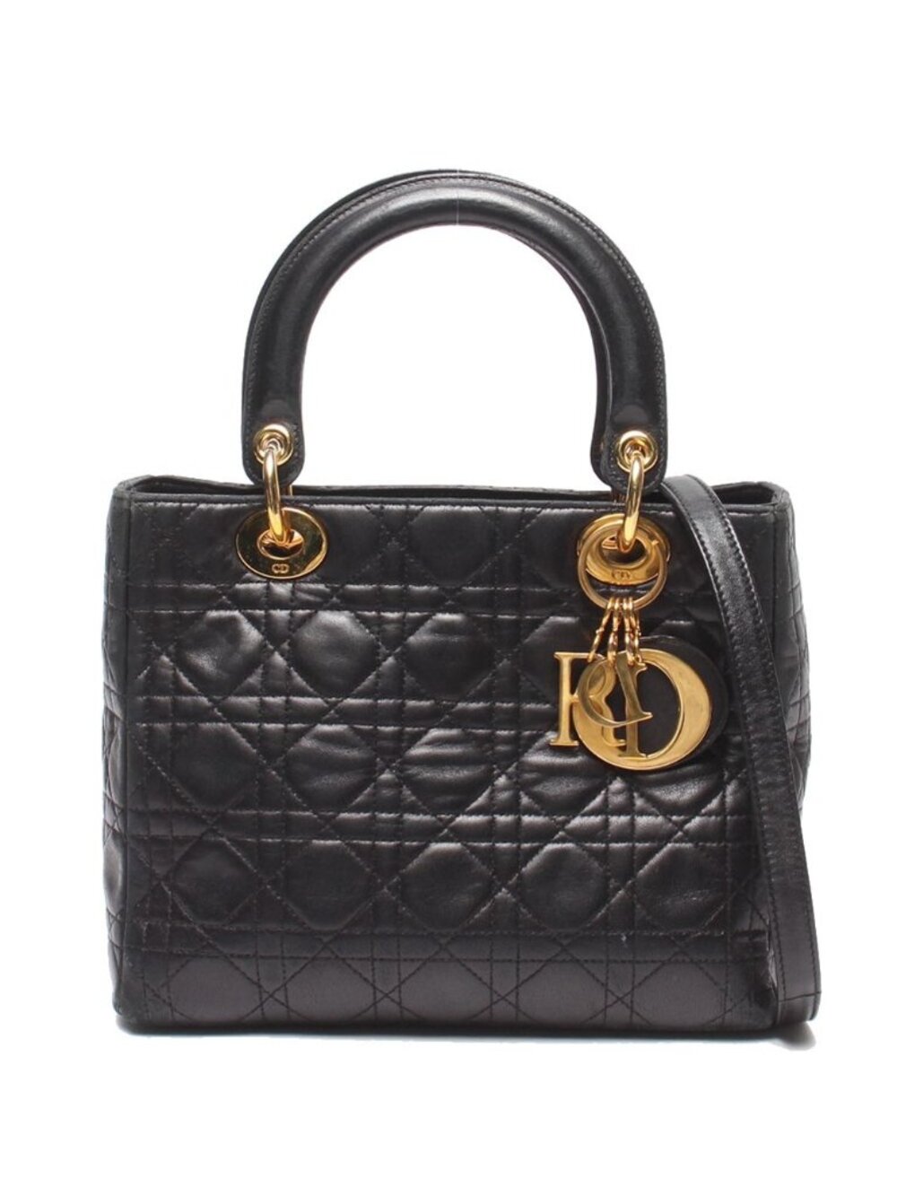Dior 2-Way Shoulder Bag Lady Cannage